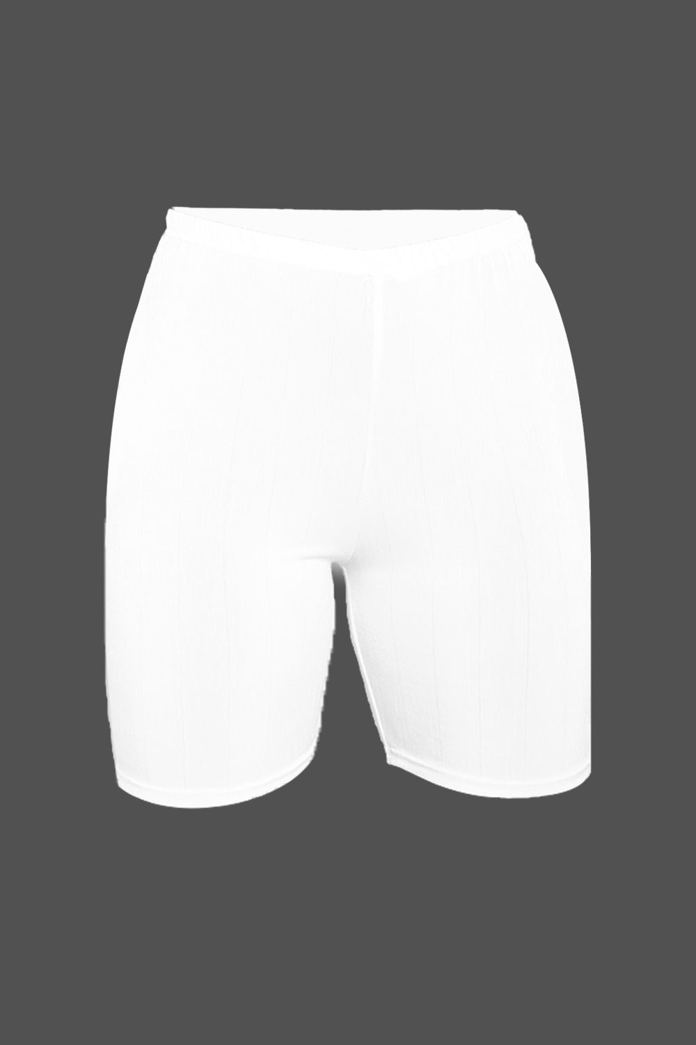 Crazy Chick Adult White Microfibre Cycling Shorts for Sports and Gym
