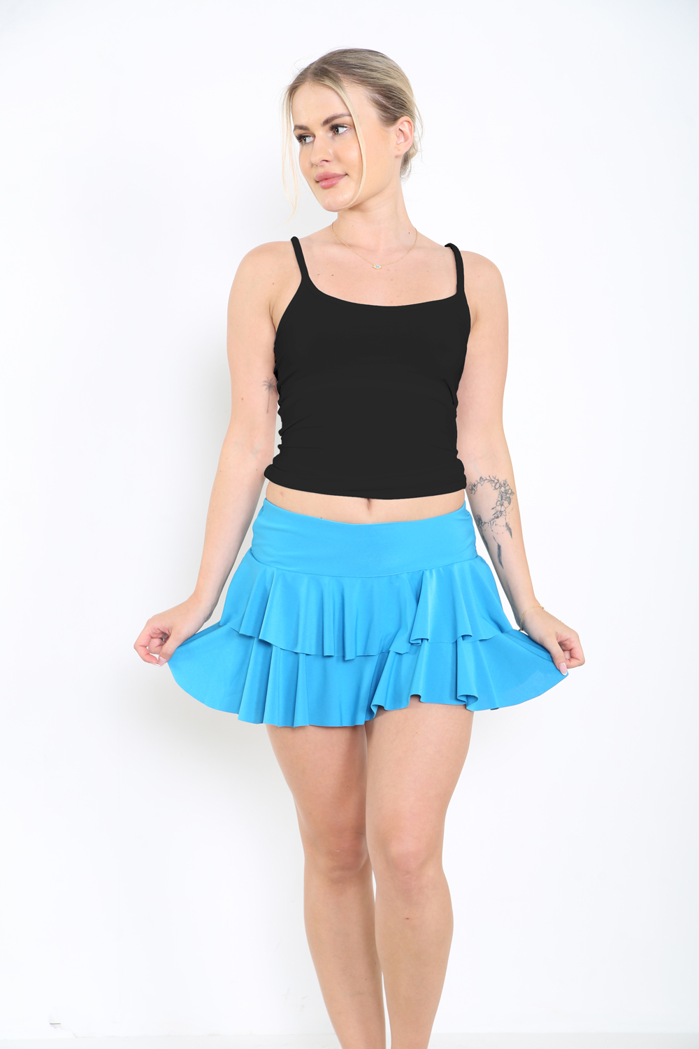 Crazy Chick Women's Black Strappy Sleeveless Bralet Crop Top