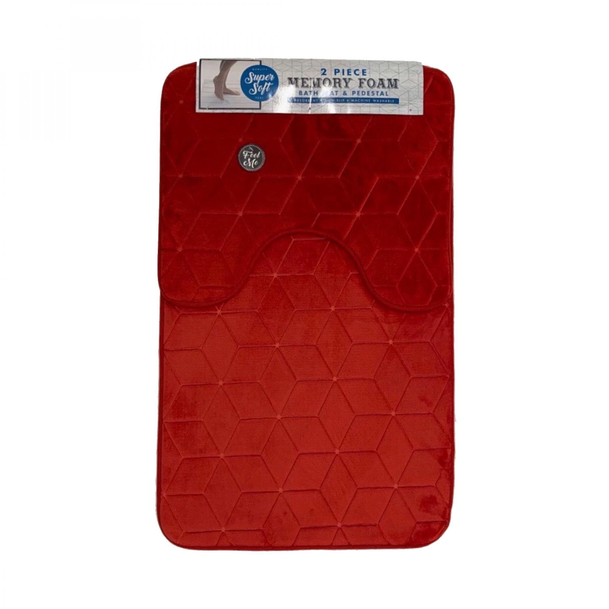 CUBE BATH SET 50X80 RED