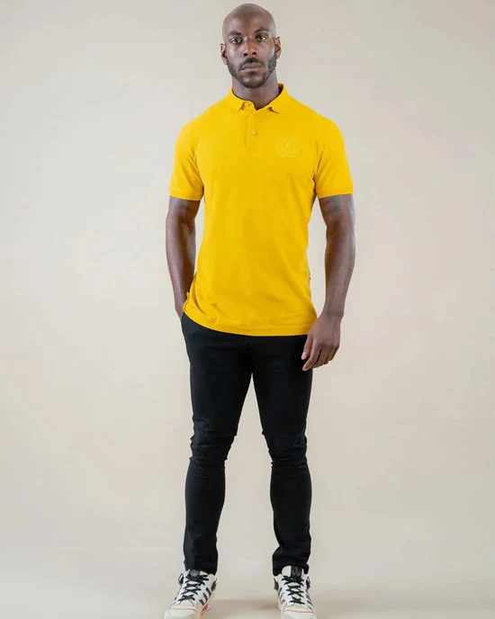 Embroidered Pocket Circle Logo Polo Shirt