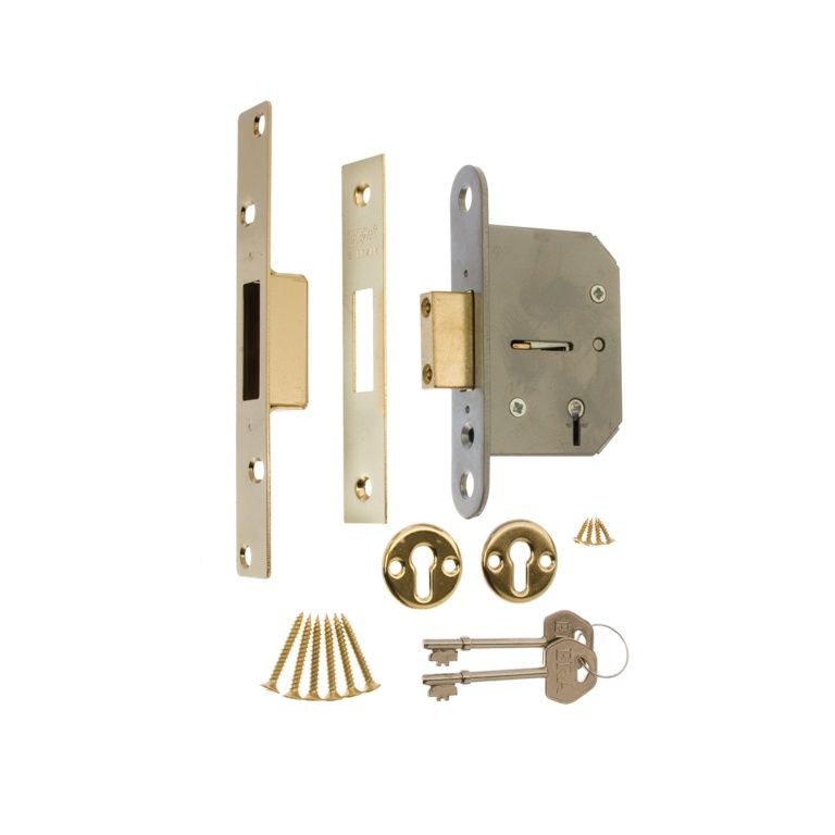 Era Viscount Mortice Deadlock 5 Lever Brass 63mm Boxed Era Viscount Mortice Deadlock 5 Lever Brass 63mm Boxed