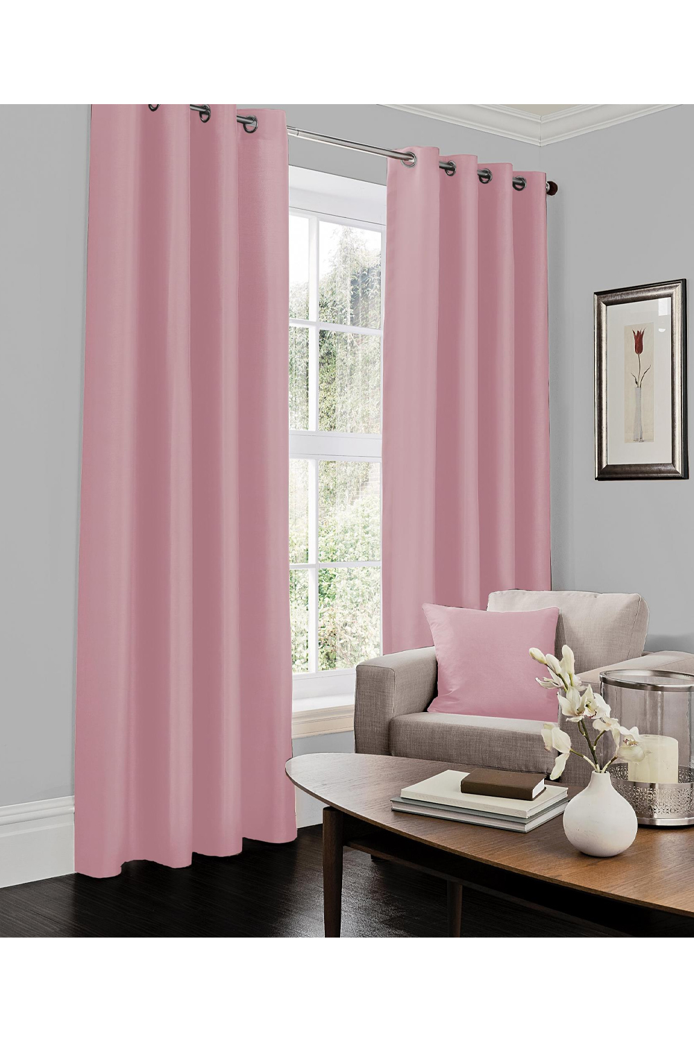 Faux Silk (Eyelet) Curtains