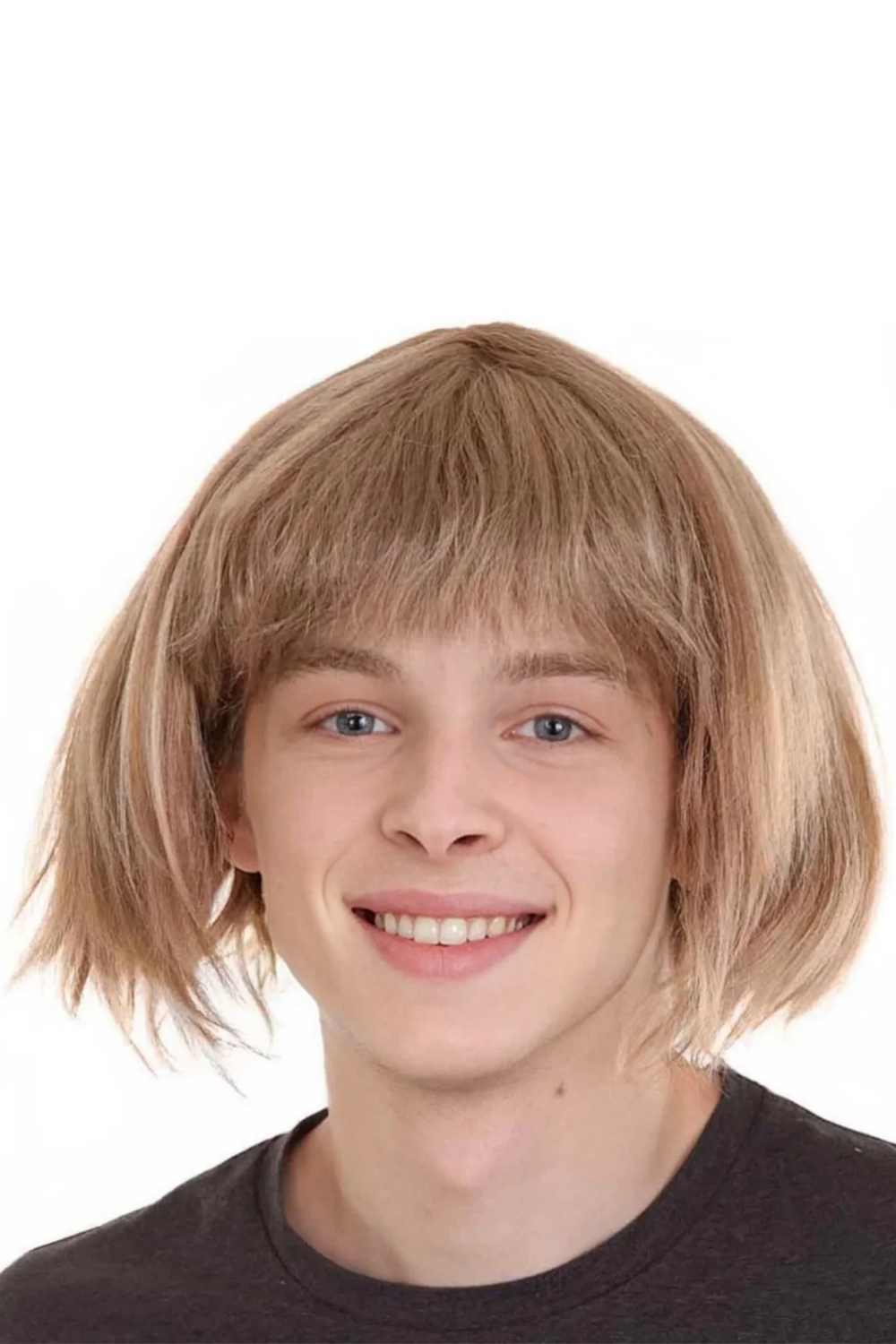 Flame-Retardant Synthetic Fiber Men's Wig - Multiple colours