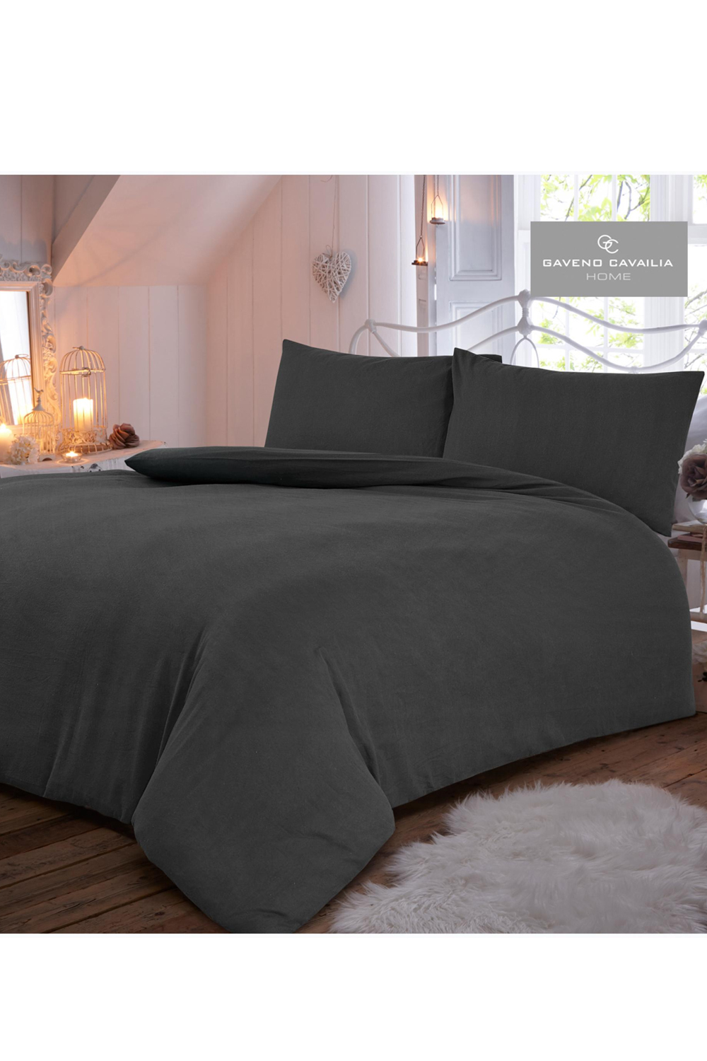Flannel Plain Duvet Set