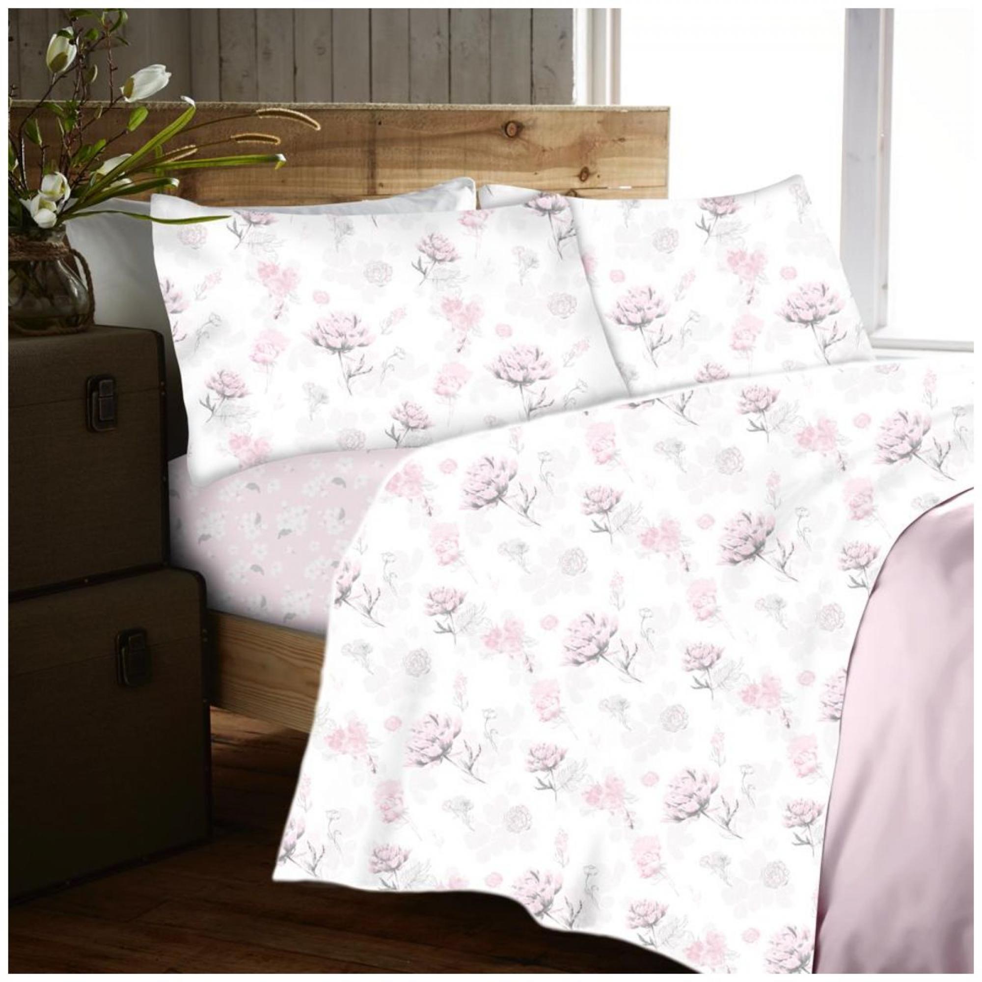 FLANNEL SHEET SET YARROW PINK