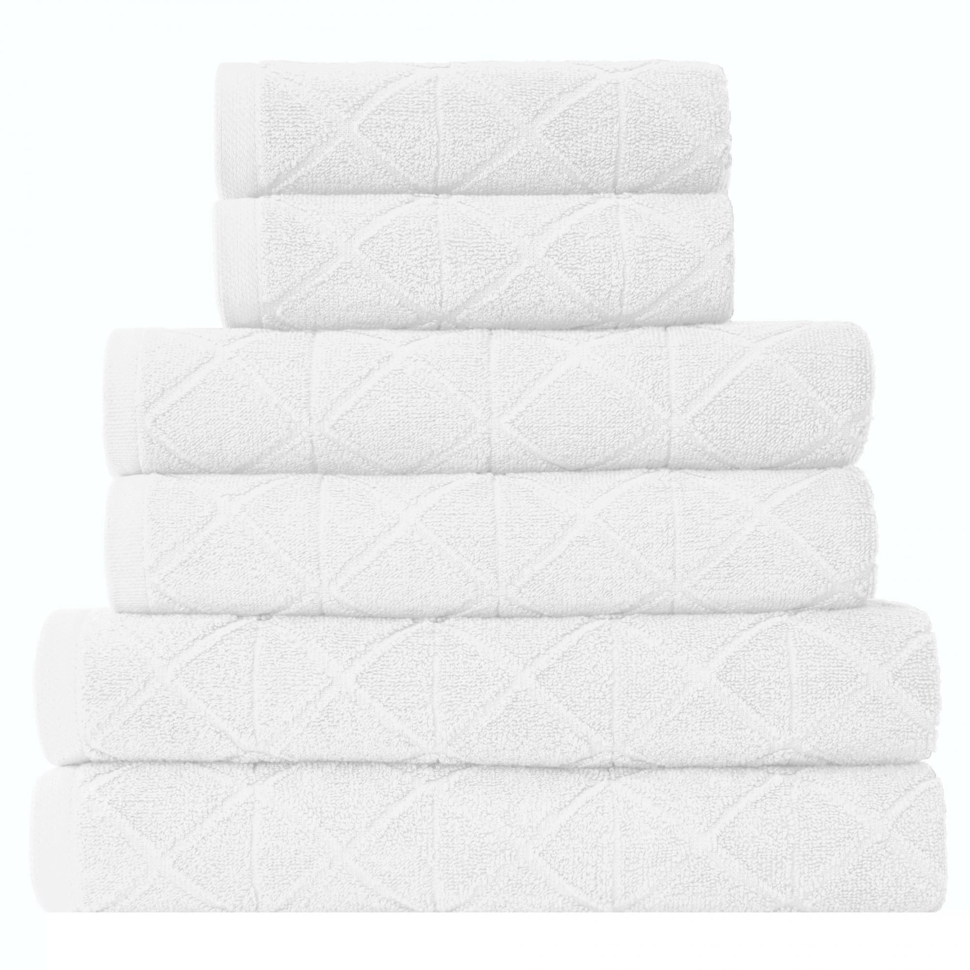 GEO TOWEL HAND TOWEL WHITE