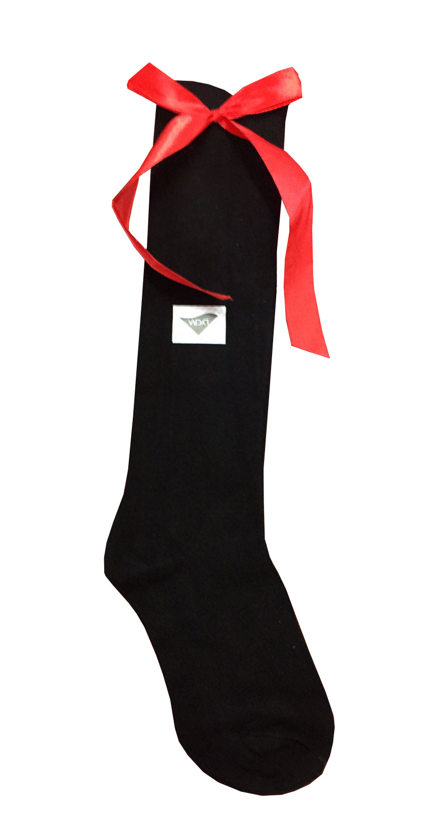 red and black knee socks