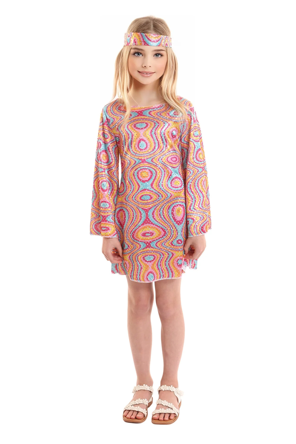 Girls Groovy 70s Hippie Disco Costume
