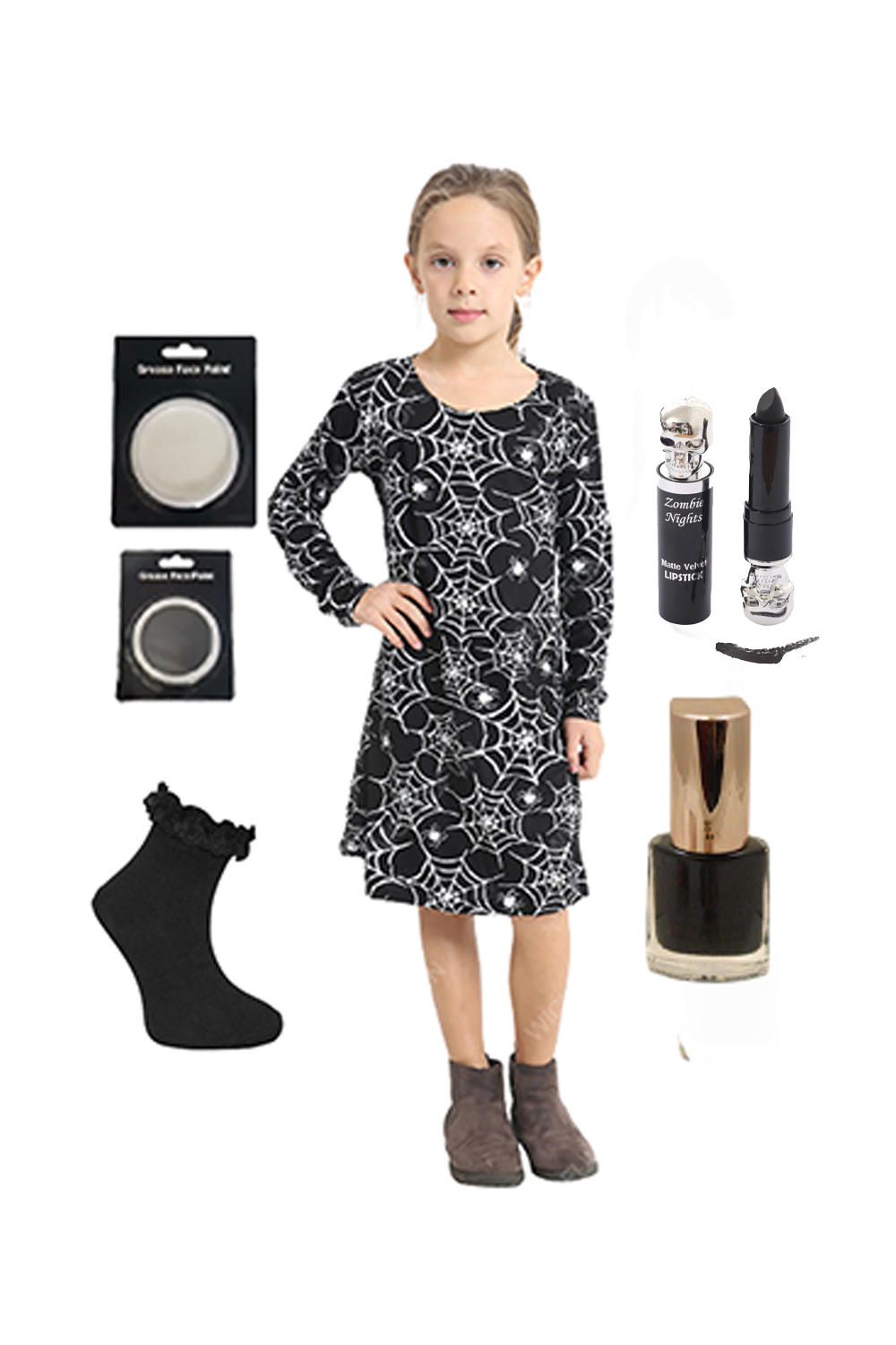 Wickedfun Girls Spooky Spiderweb 6 Pcs Set