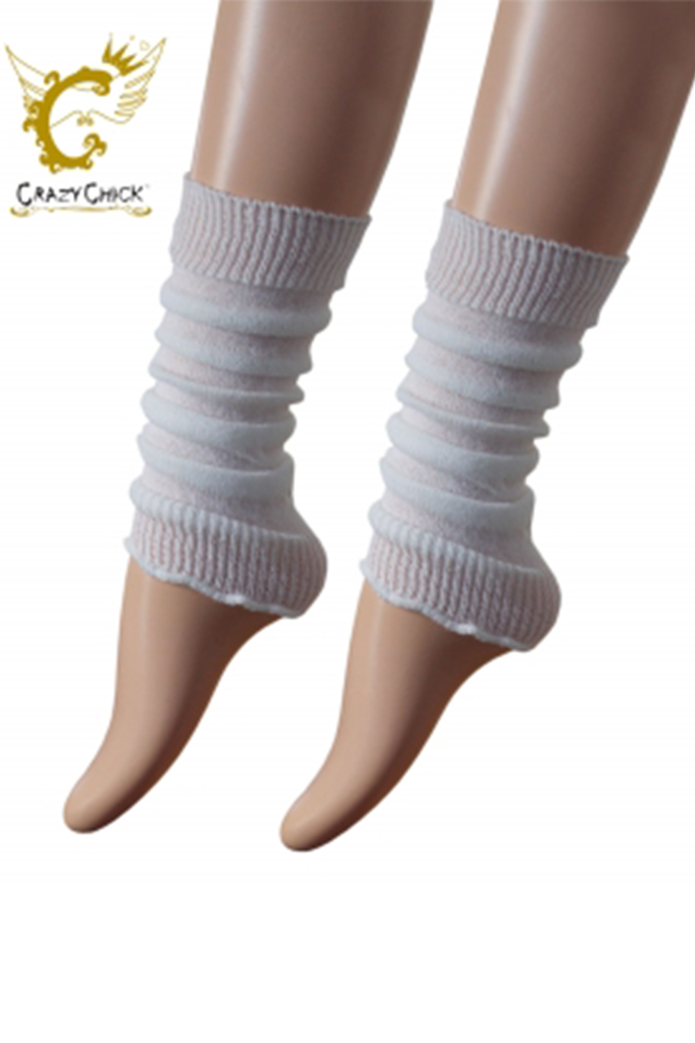 Crazy Chick Girls White Legwarmers (Pack of 12)