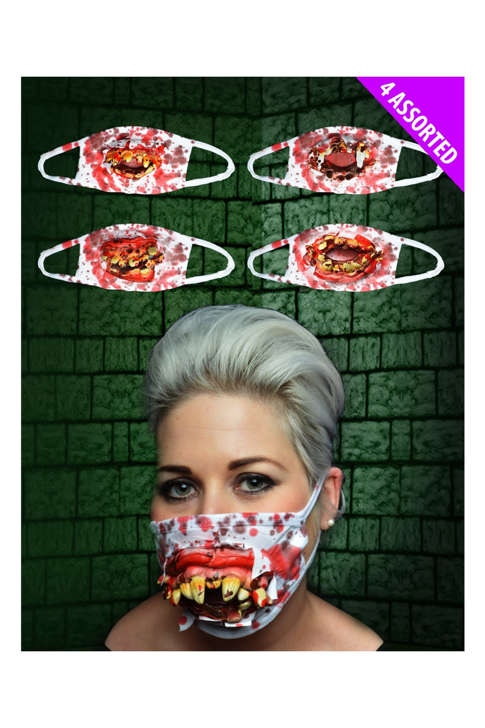 Gofy Teeth Mask 4 Assorted