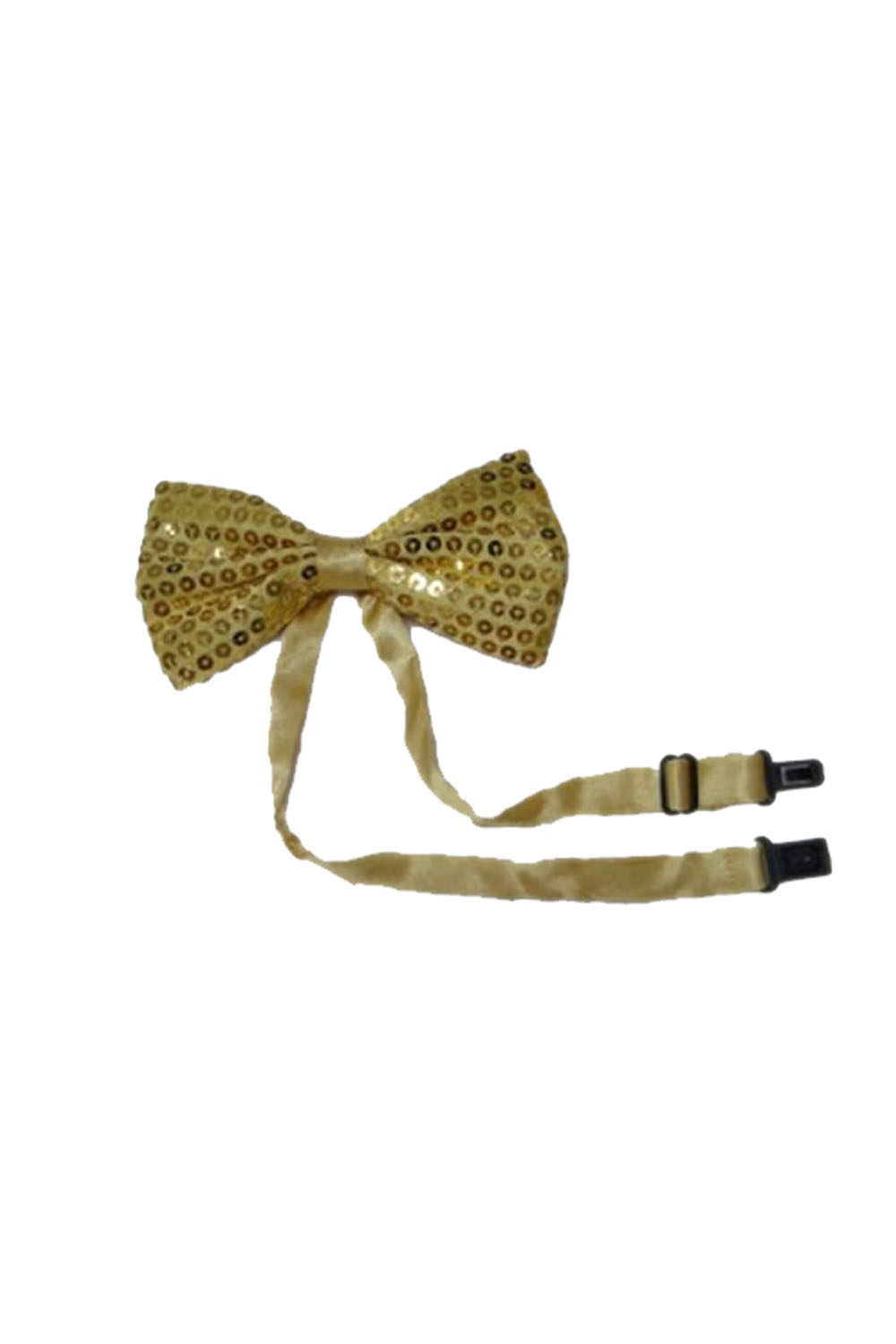 sequin gold bow tie