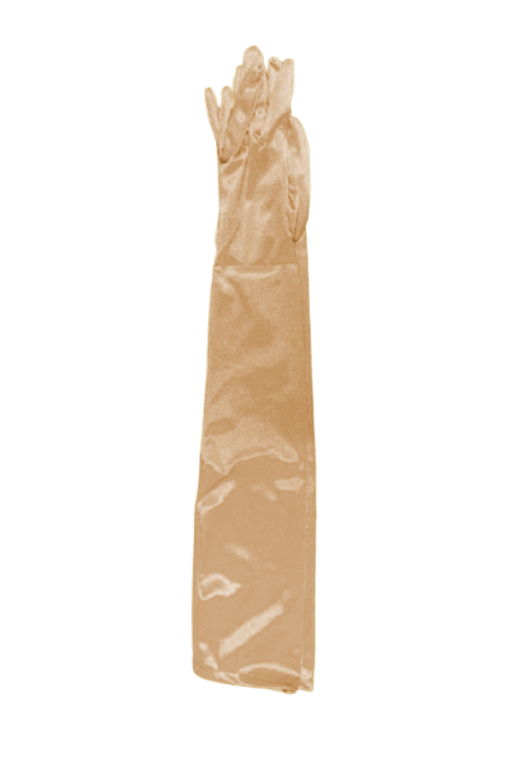 Wickedfun Golden Long Satin Gloves