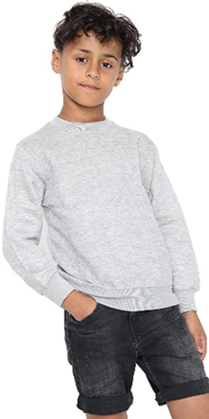 Kids Plain Grey School Sweatshirt Jumper