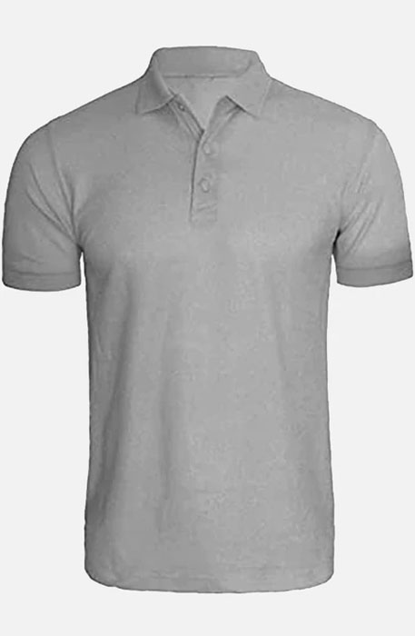 Grey Mens Plain Polo Shirts