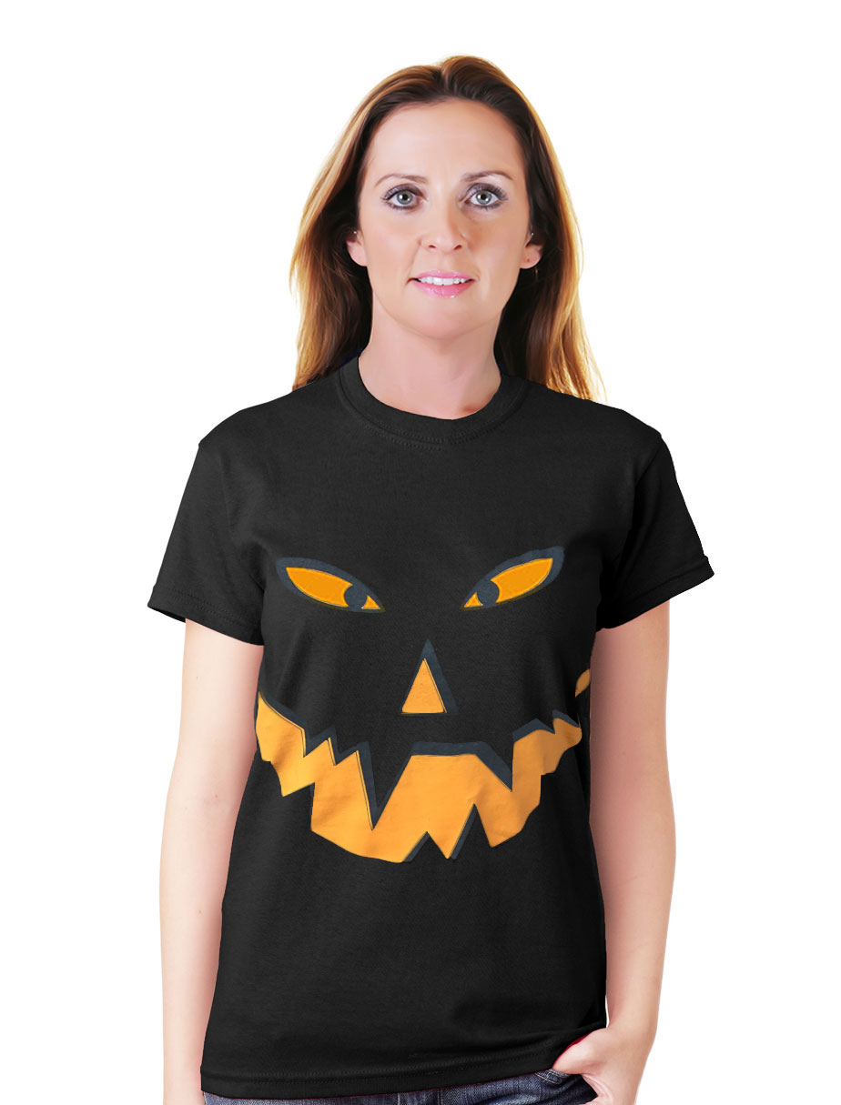 Halloween Pumpkin Black T-Shirt