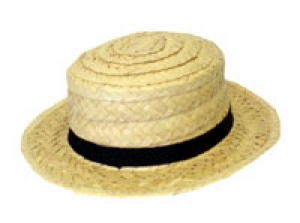 Wickedfun Straw Boater Hat (School Girl Hat)