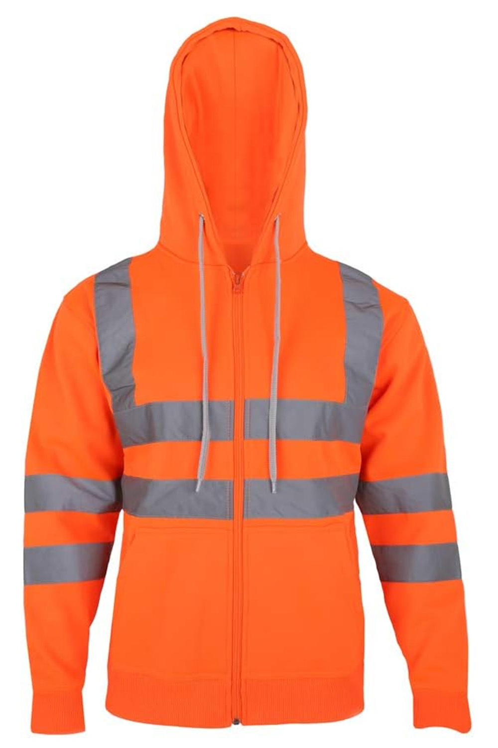 Hi-Vis Full-Zip Safety Hoodie