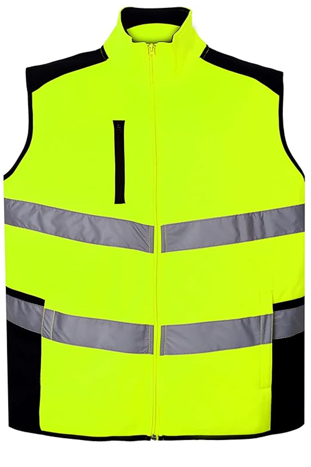 Hi-Vis Safety Gilet-Reflective, Waterproof, Fleece-Lined (S-3XL) Yellow/Navy