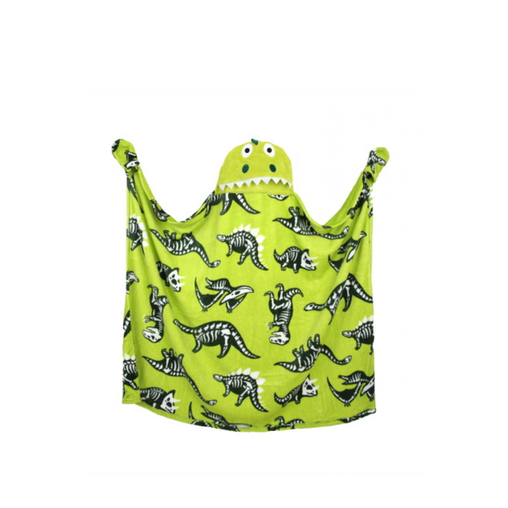 HOODED BLANKET BOY DINOSAUR