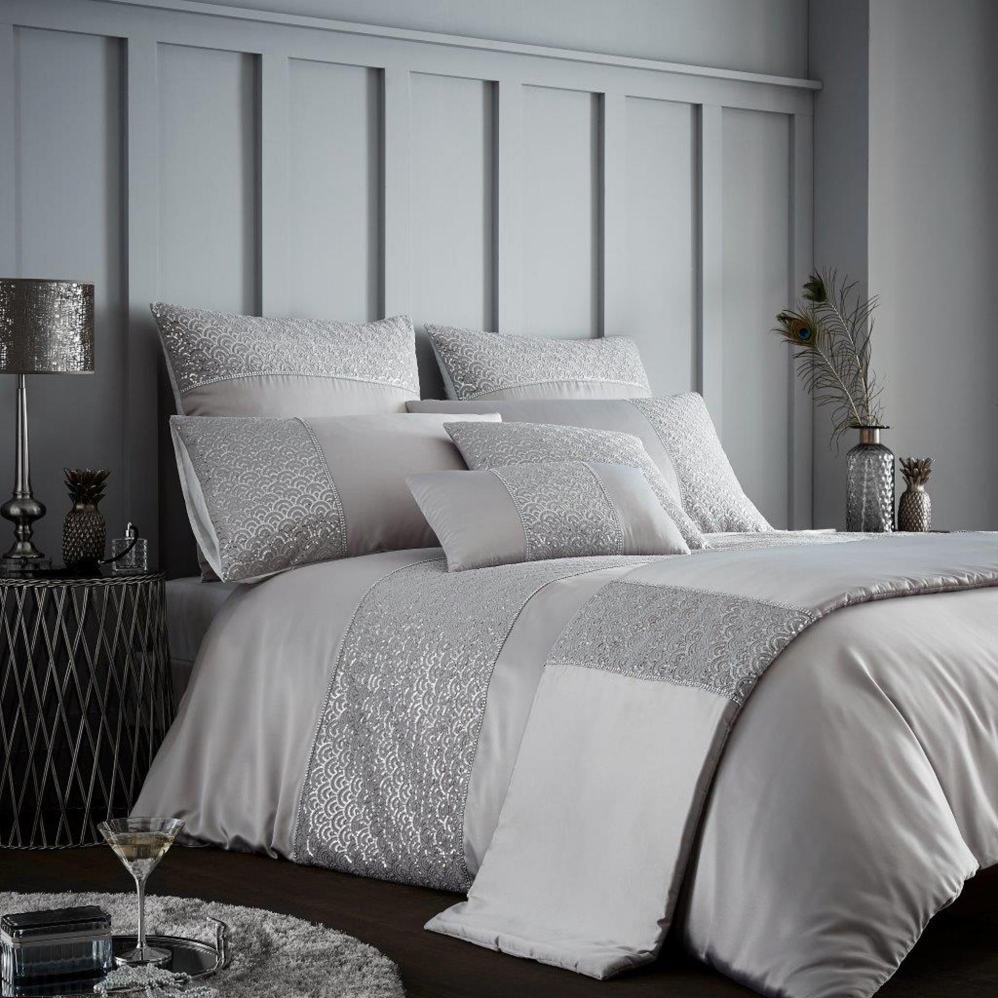 HORIMONO CUSHION COVER 30cm x 50cm SILVER