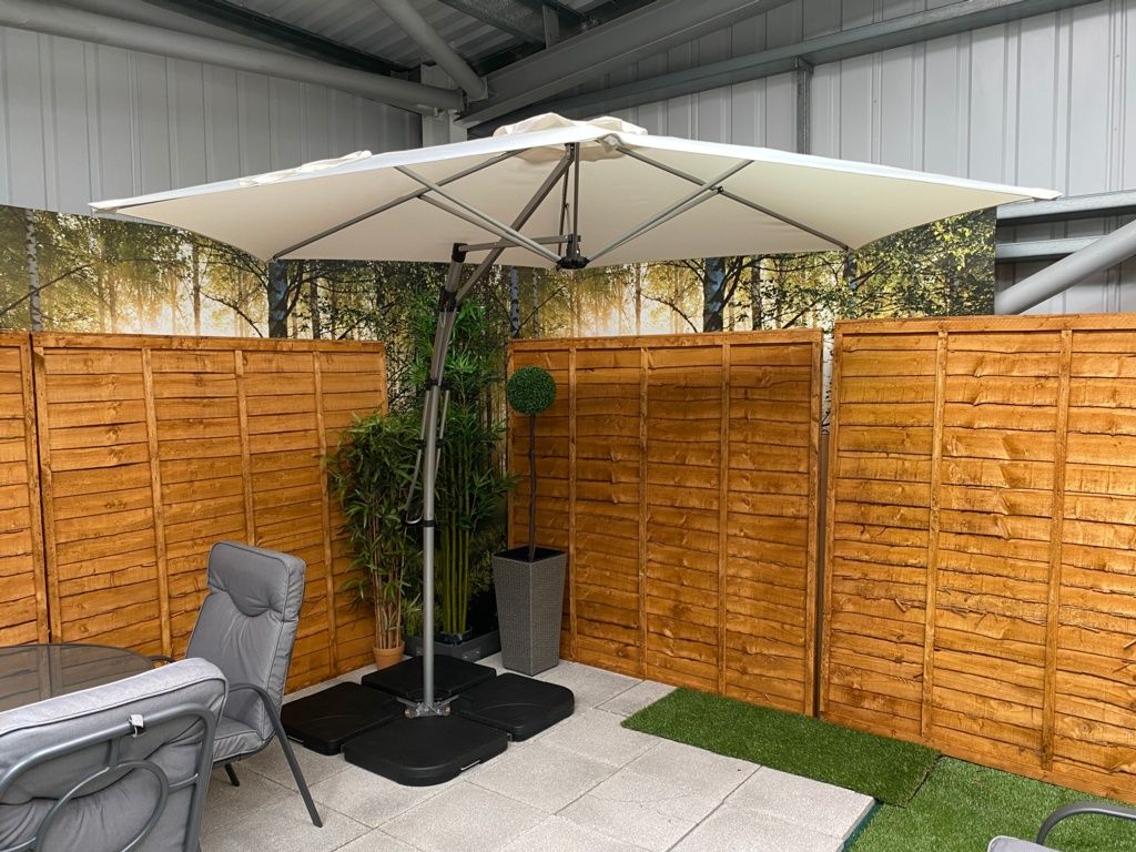 Innovators EasyUp Over Hanging Parasol 2.7m Grey