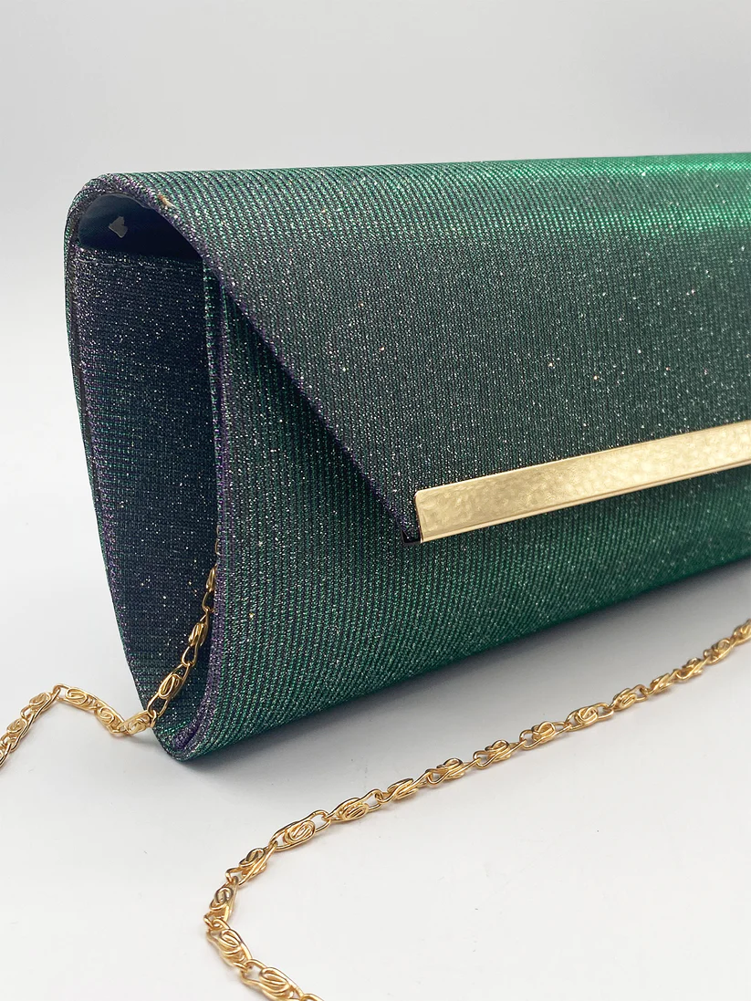 Iridescent Glitter Cross Body Clutch Bag