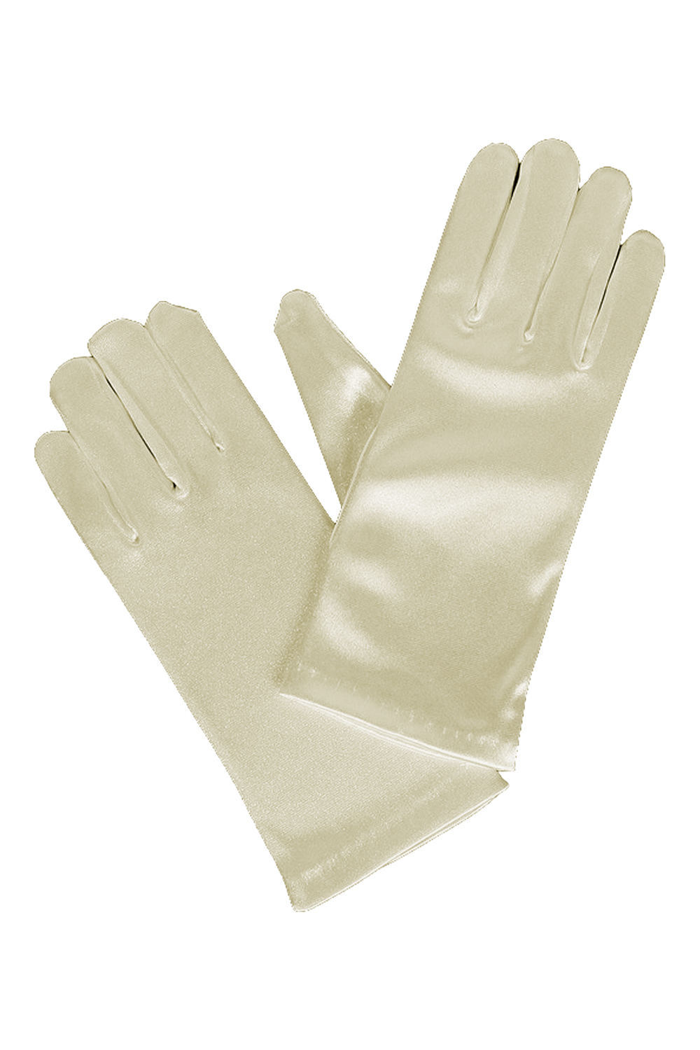 Wickedfun Ivory Satin Short Gloves