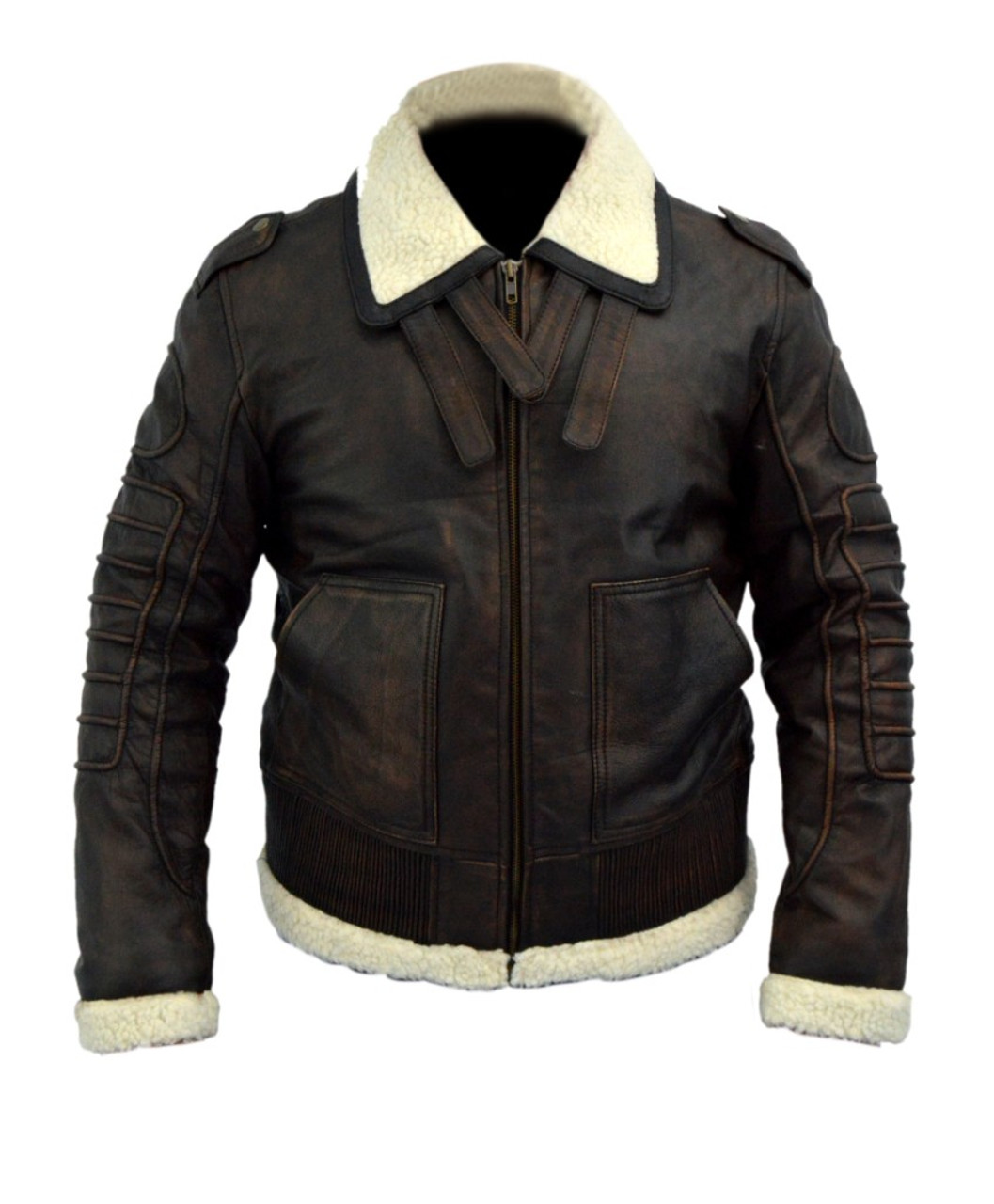 Kid's Fallout 4 Bomber Armor Genuine Leather Distressed Brown Jacket