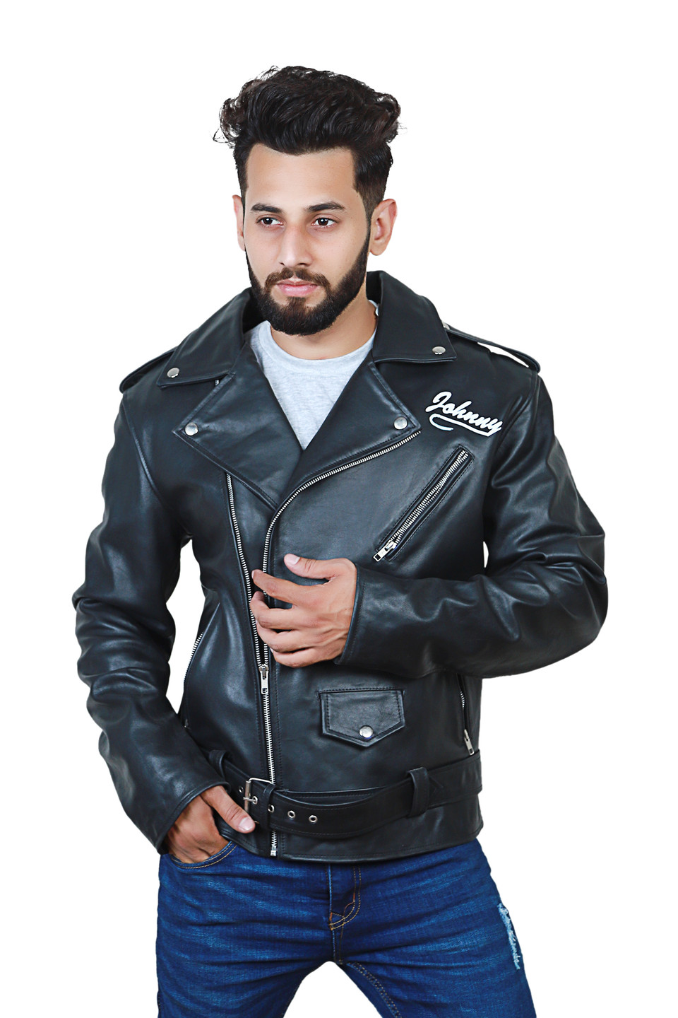 Kid's Marlon Brando Johnny Strabler BRMC Genuine Leather Jacket