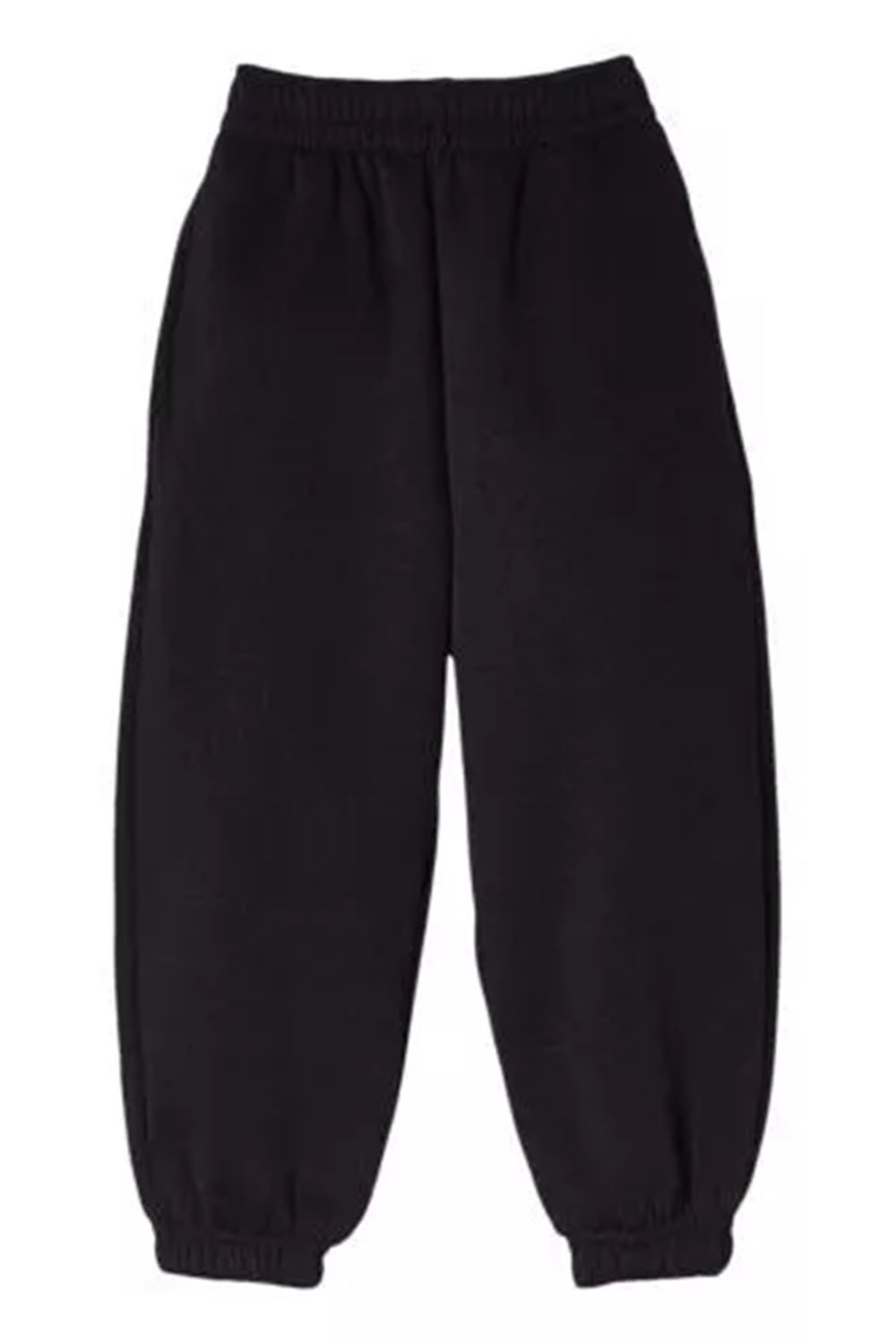 Kids Black Fleece Warm Joggers for School and Play Tracksuit Pants