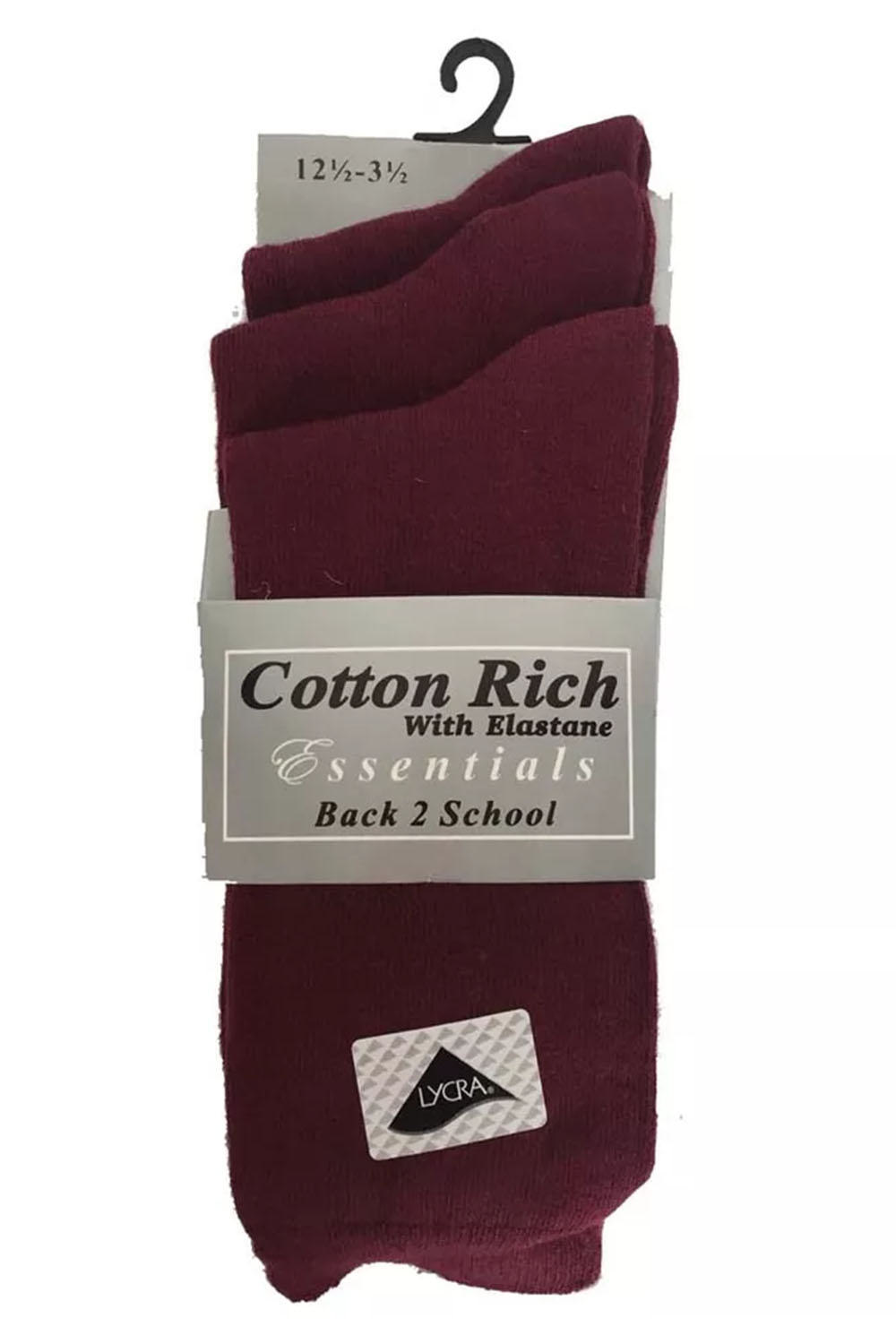 Kids Brown Lycra School Ankle Socks (PACK OF 12)