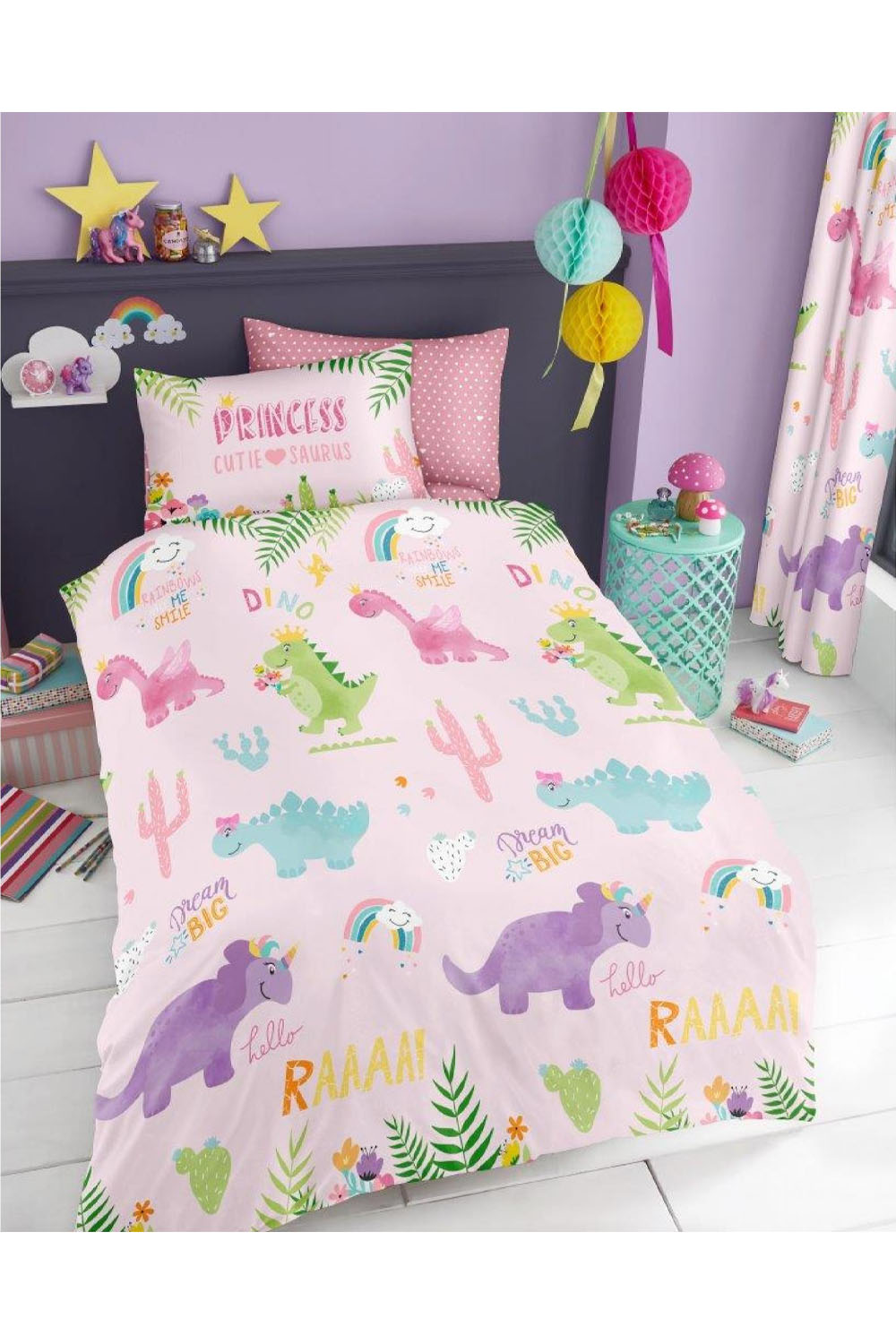 Kids Duvet Set Cutie Suraus Single Pink