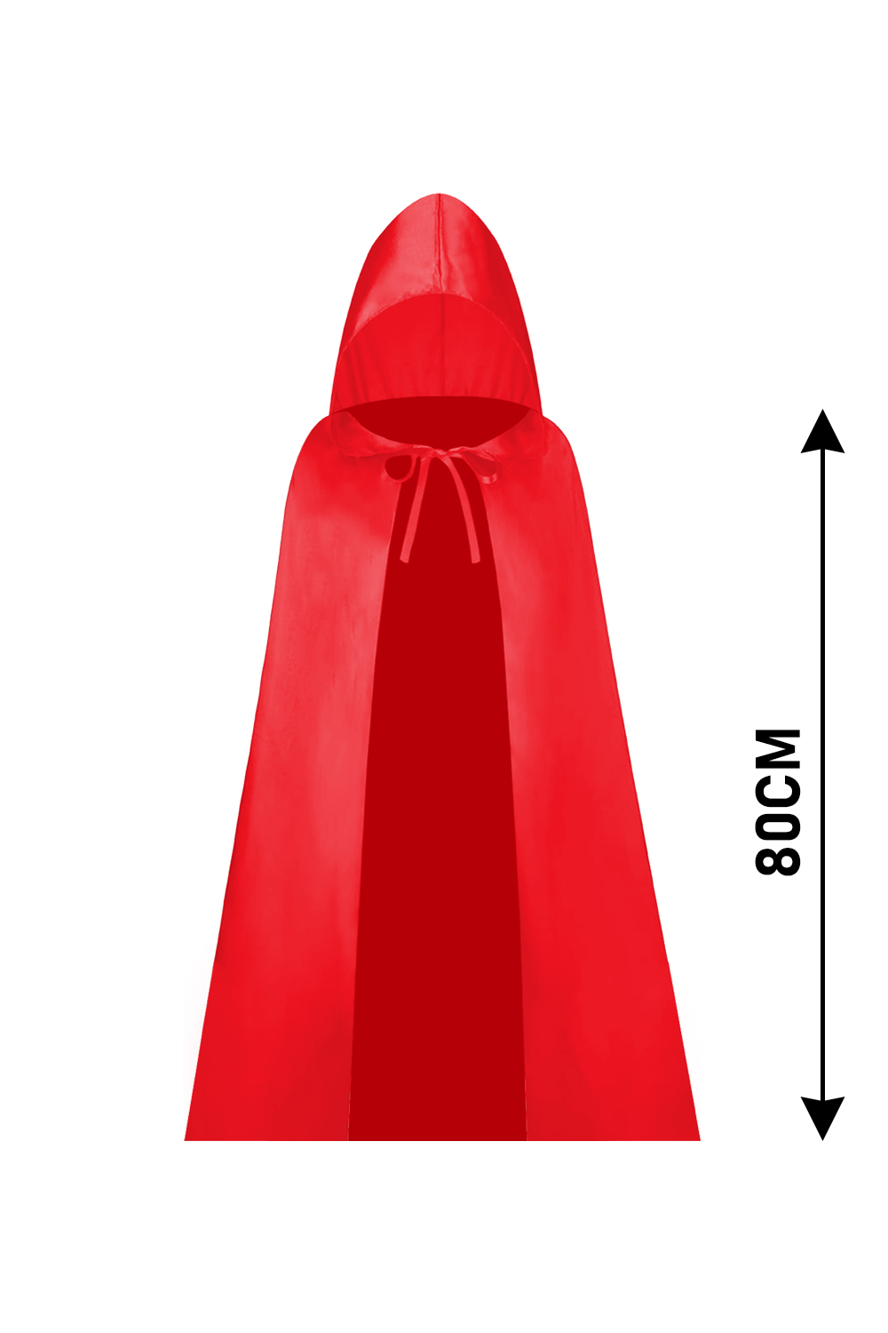 Wickedfun Children's Red Satin Hooded Cape 80cm