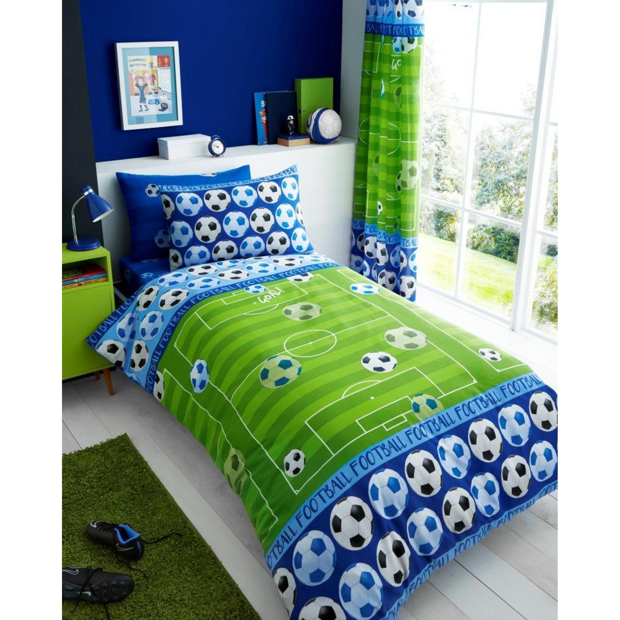 KIDS ROTARY DUVET SET GOAL BLUE - 7176