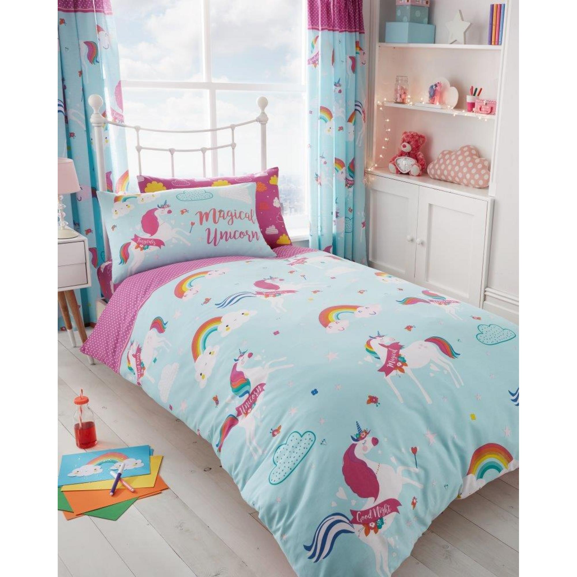 KIDS ROTARY DUVET SET UNICORN FAIRY TALE - 7237