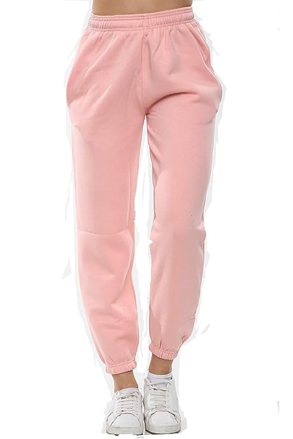 Kids Unisex Cuffed Waist Baby Pink Joggers UK Sizes 7-13 Years