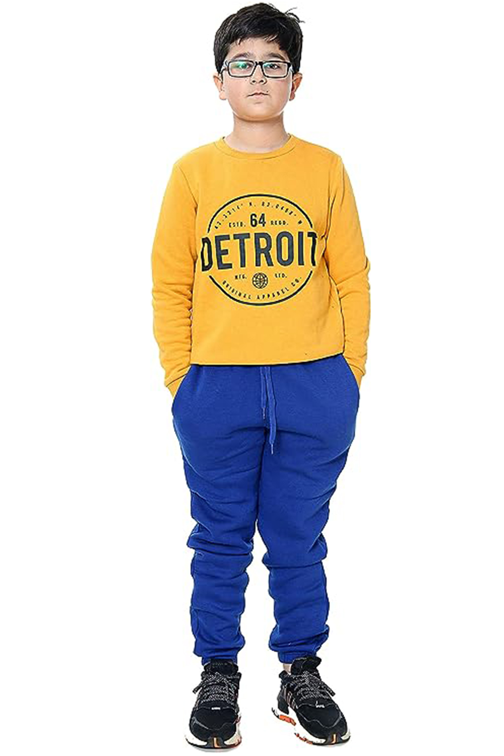 Kids Unisex Cuffed Waist Royal Blue Joggers UK Sizes 7-13 Years