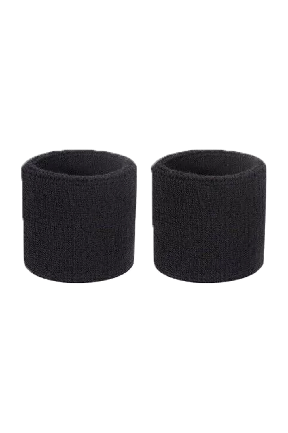 Ladies Black 80s Style Sports Gym Wristband