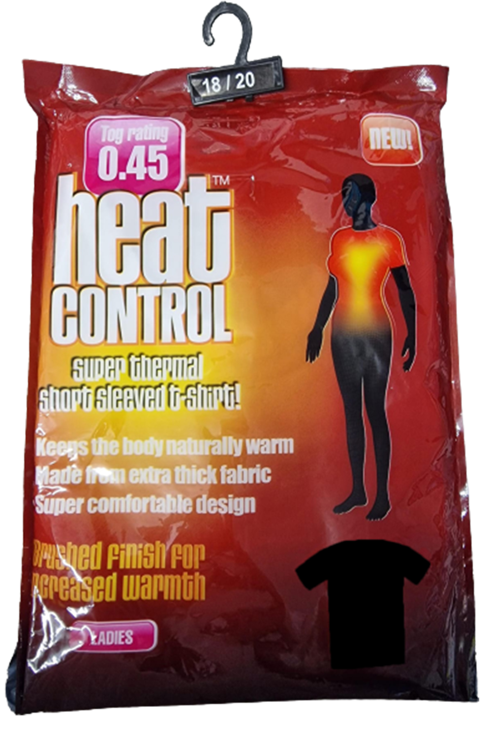 Ladies Black Heat Control Thermal Tshirt