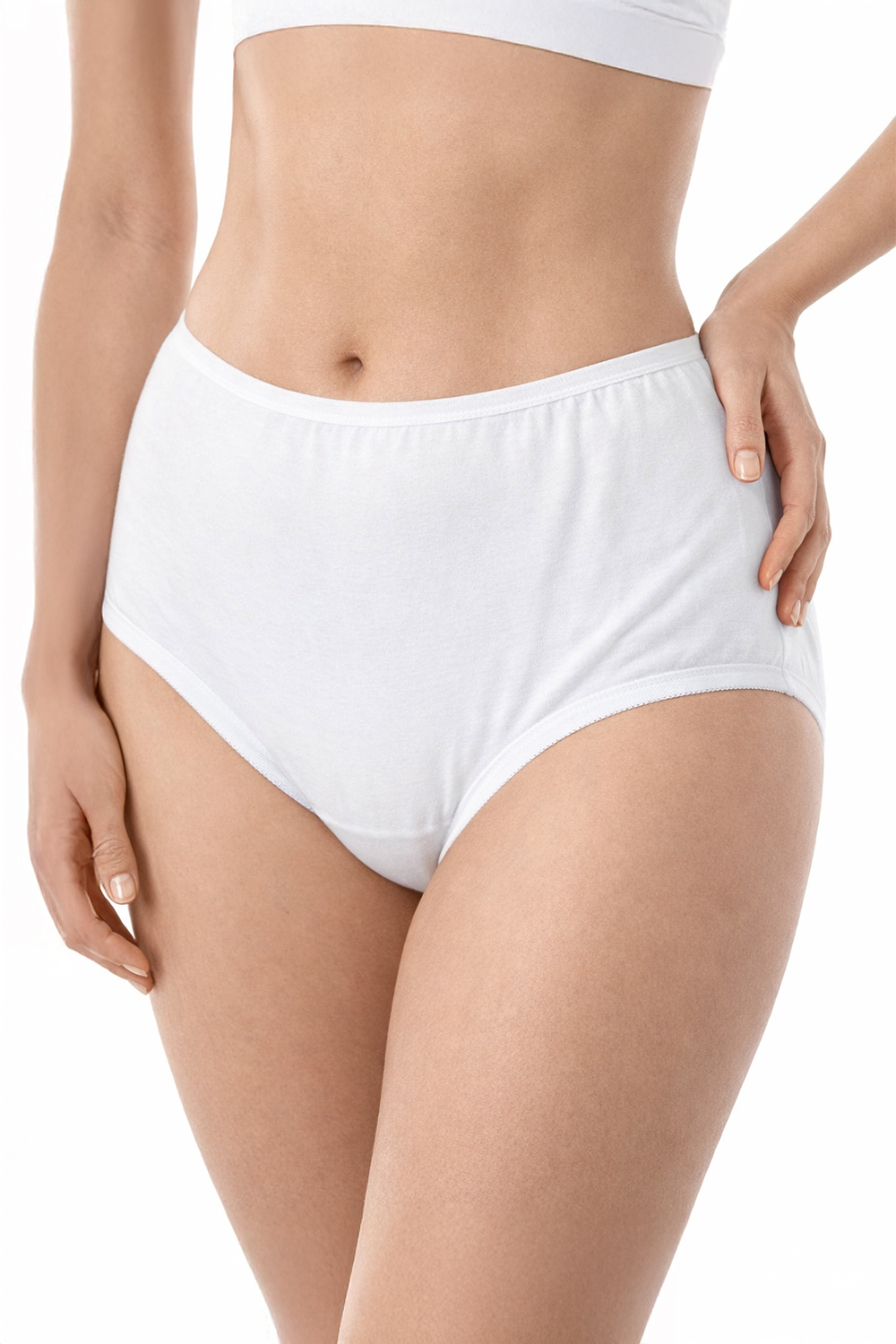 Active Star Ladies White Full Briefs – Soft Cotton-Rich (Pack of 3pcs)