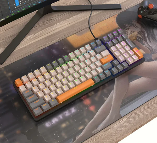 LED Mechanichal Gaming Keyboard Red Switch 100 KEY