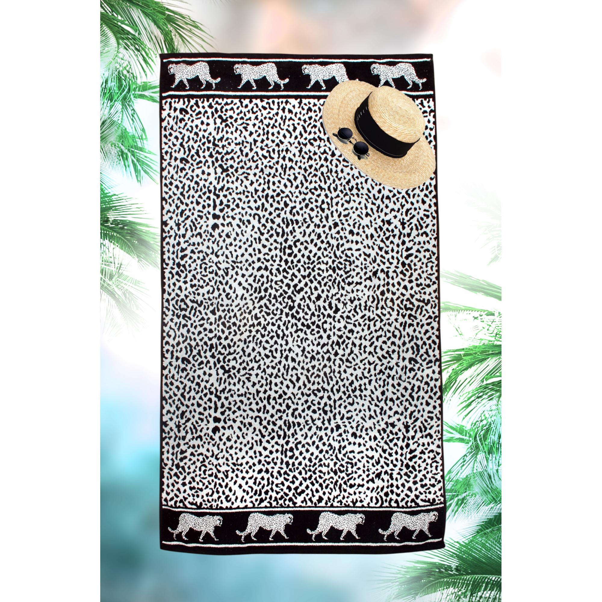 Leopard Printed Beach Towel (Pack Of 1)