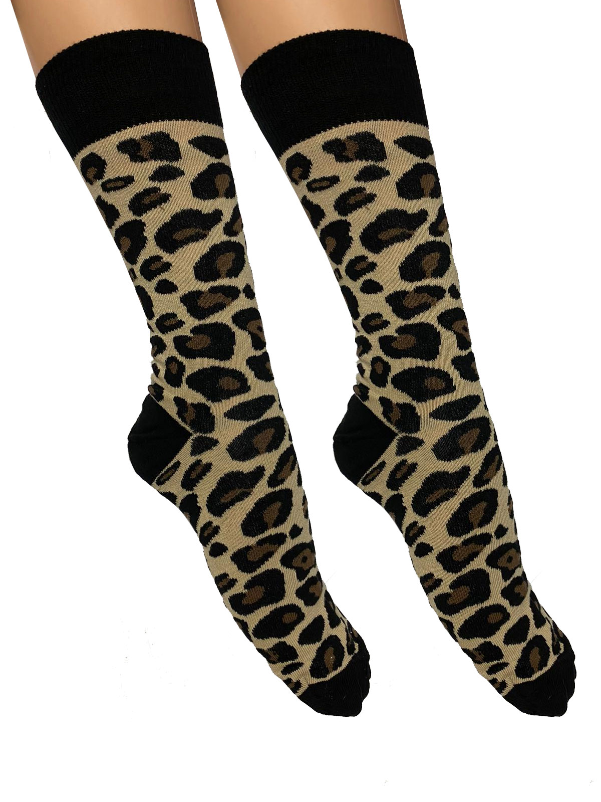Crazy Chick 12 Pairs Leopard Print Ankle High Socks