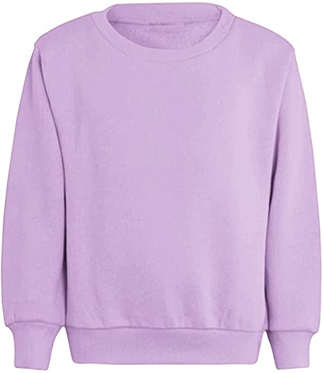 Kid Plain Lilac School Sweatshirt Jumper