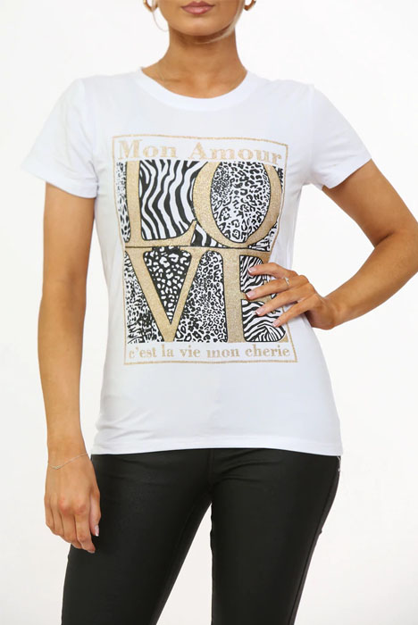 LOVE PRINT T Shirt