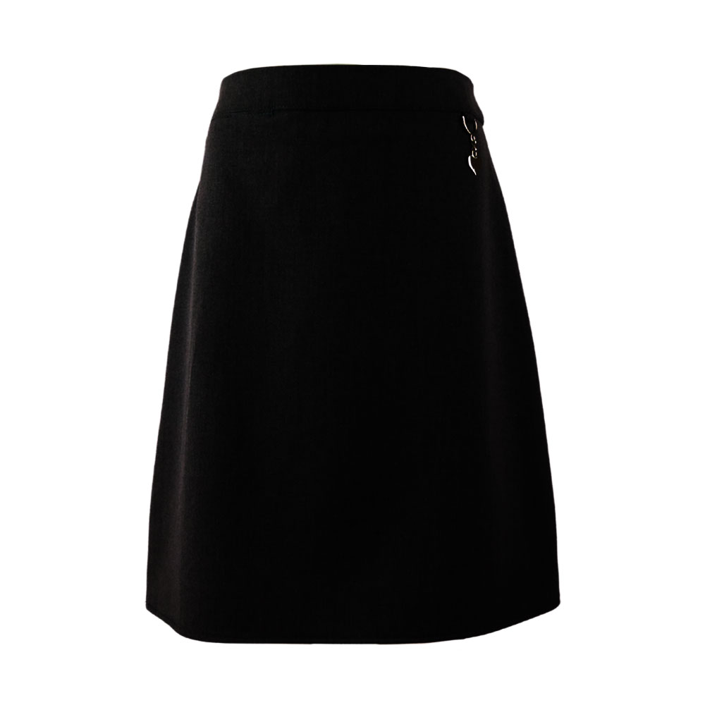 Lycra Heart Attachment Skirt Black