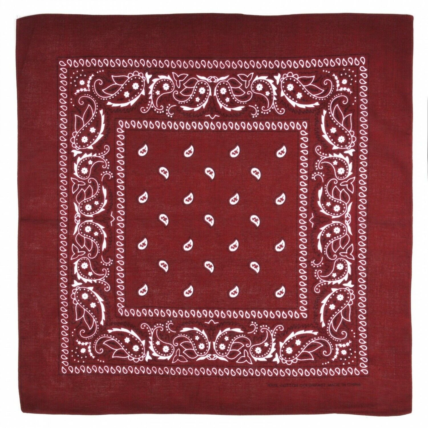 Maroon Paisley Bandana 