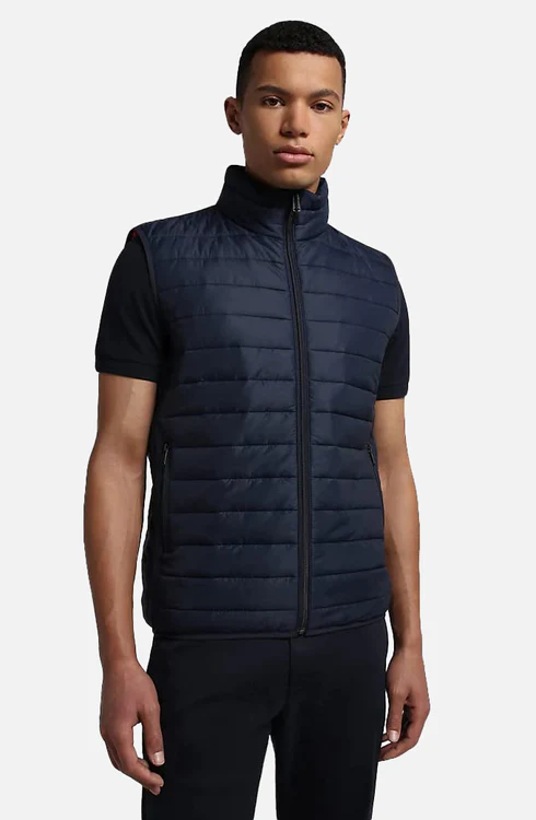 Men Sleeveless Body Warmer Gilet Jacket navy