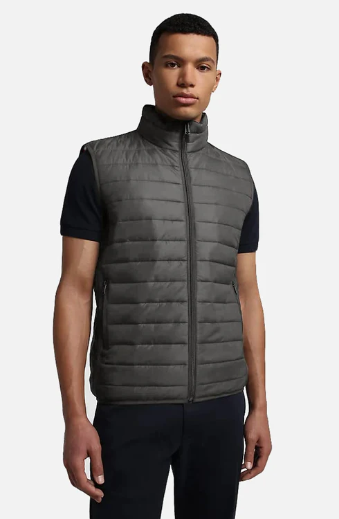 Men Sleeveless Body Warmer Gilet Jacket steel grey